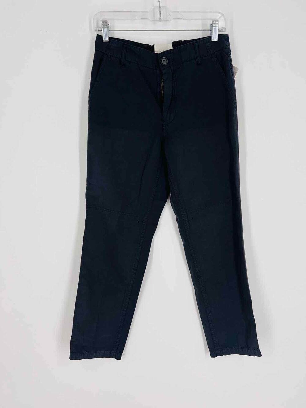 Brochu Walker Size S Charcoal Solid Cotton/Linen Designer Pants